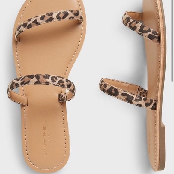 Banana Republic Factory Cheetah Print Double Strap Slide- Size 8.5 - Picture 1 of 6